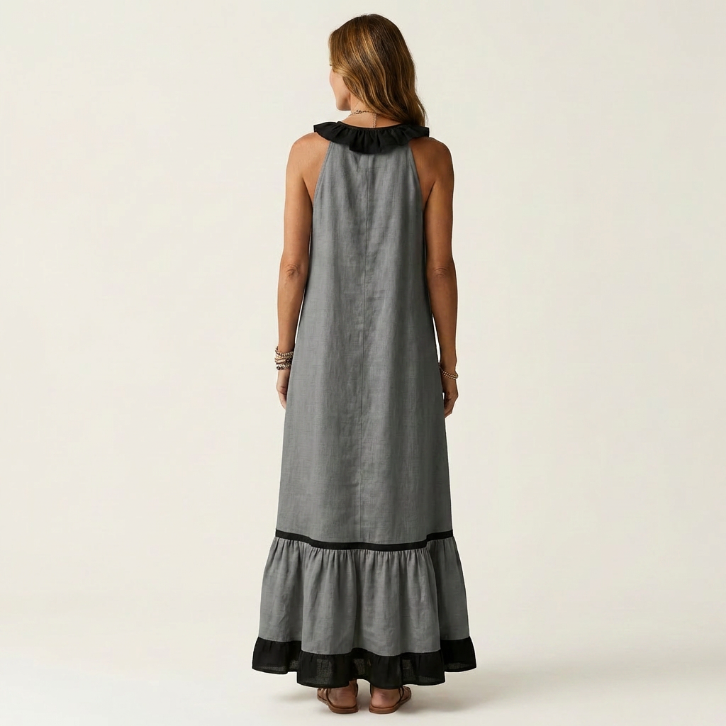 Bernadette | Robe Maxi Élégante à Volants