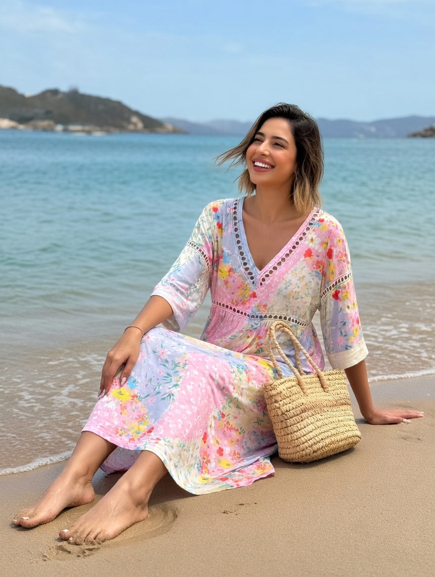 LYSIANE | Robe florale fluide au charme estival