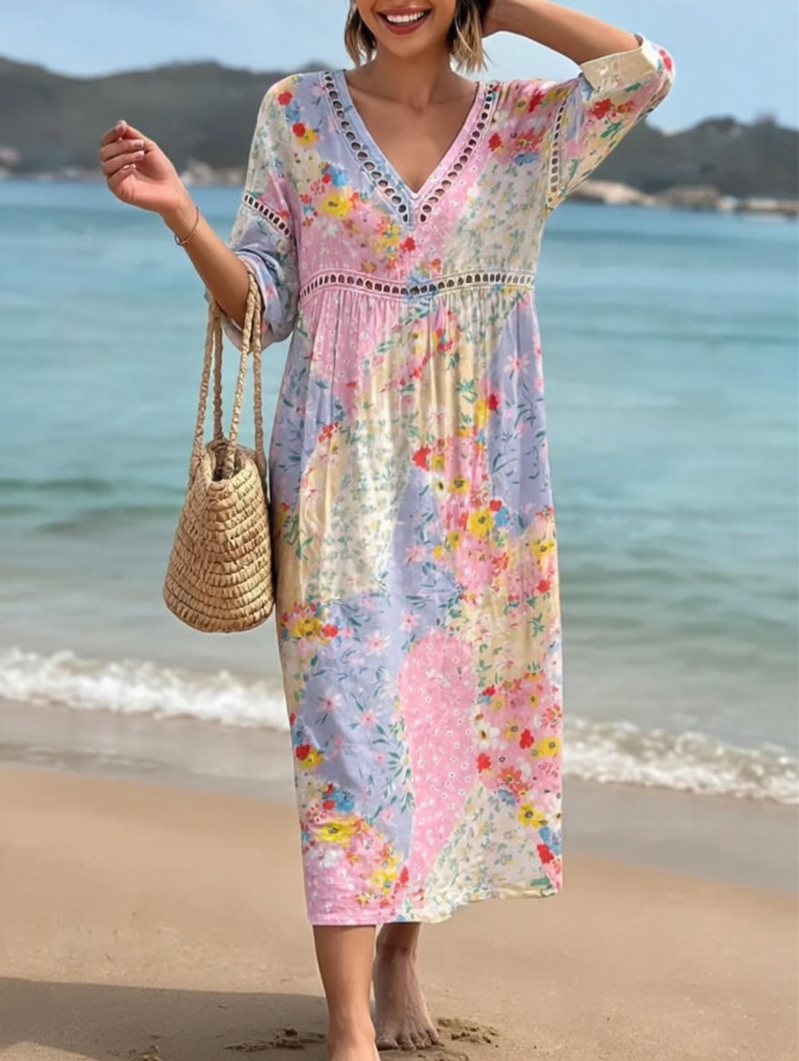 LYSIANE | Robe florale fluide au charme estival
