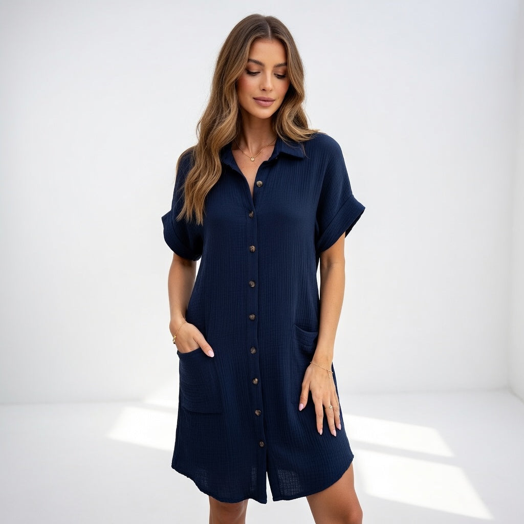 BÉATRICE | Robe chemise élégante