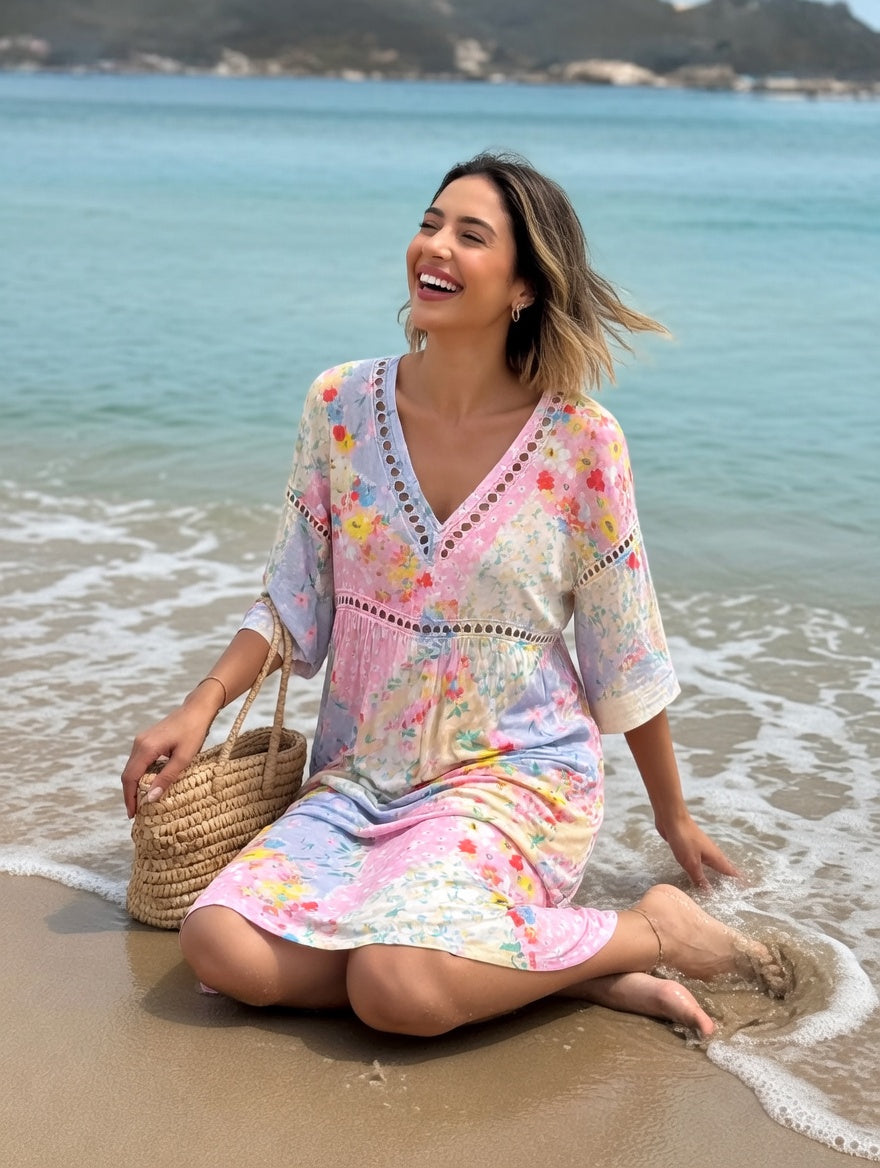 LYSIANE | Robe florale fluide au charme estival