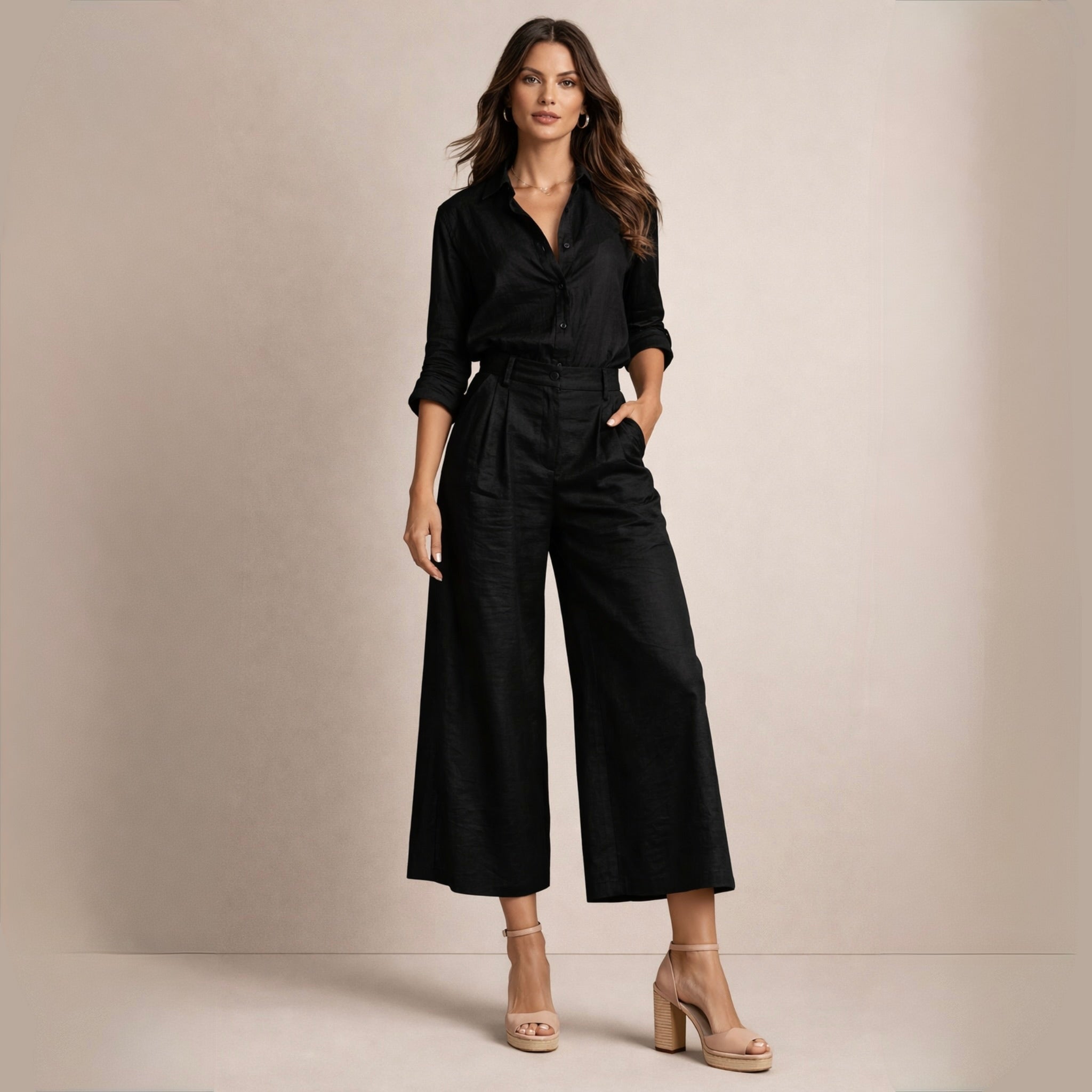DELPHINE™ | Ensemble Élégant en Lin