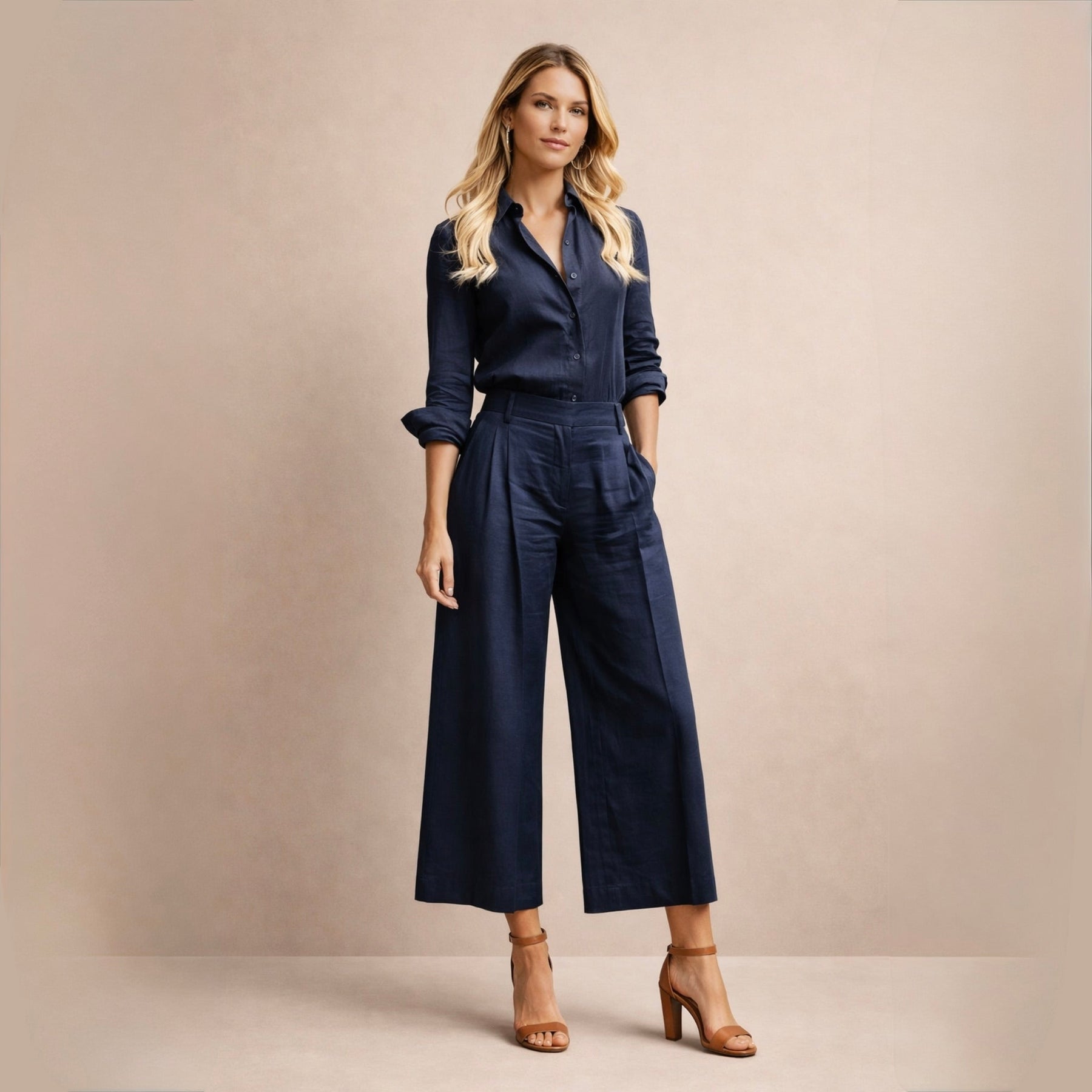 DELPHINE™ | Ensemble Élégant en Lin