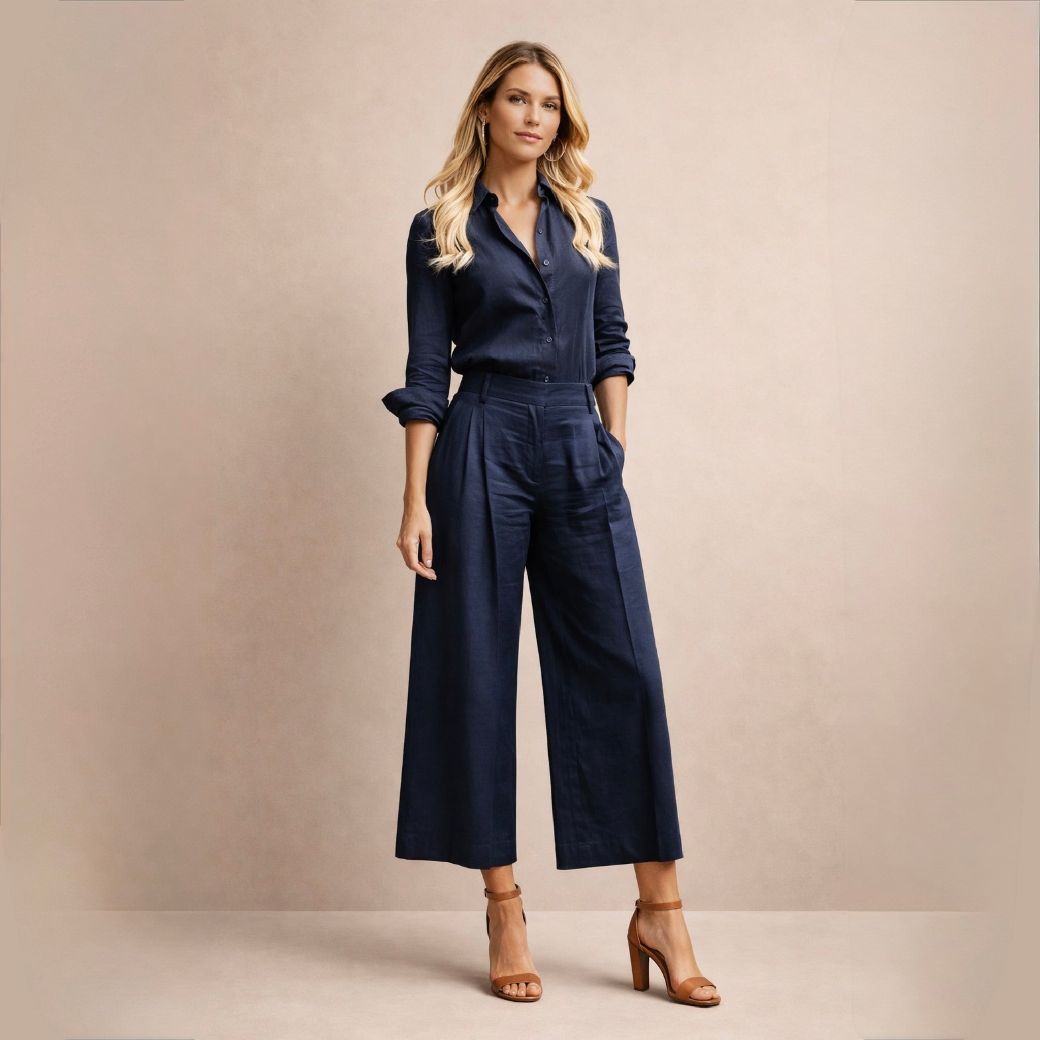 DELPHINE™ | Ensemble Élégant en Lin