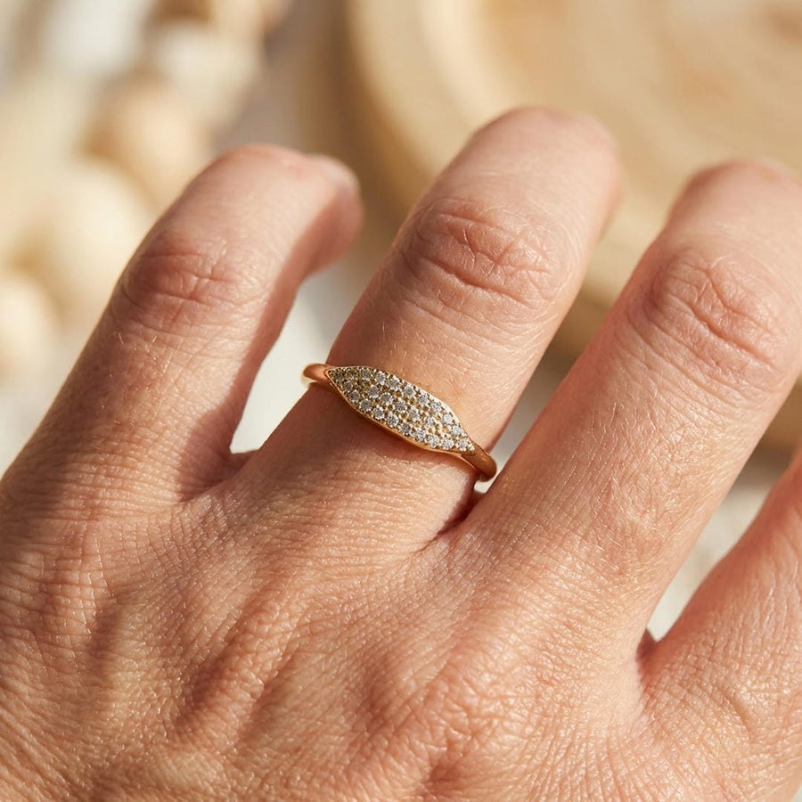 Bague Empilable Pavé Marquise