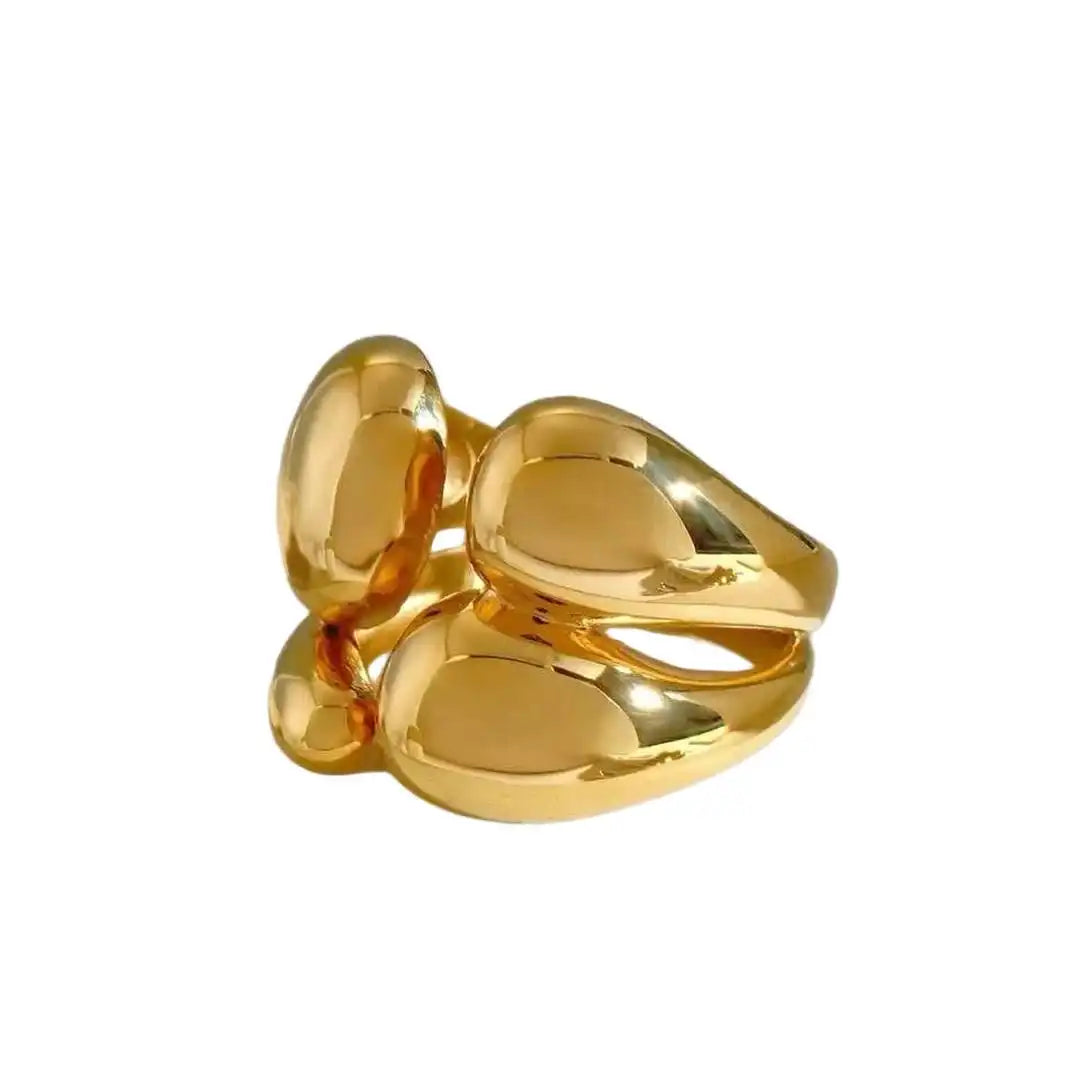 Bague Empilable en Or et Argent Bicolore