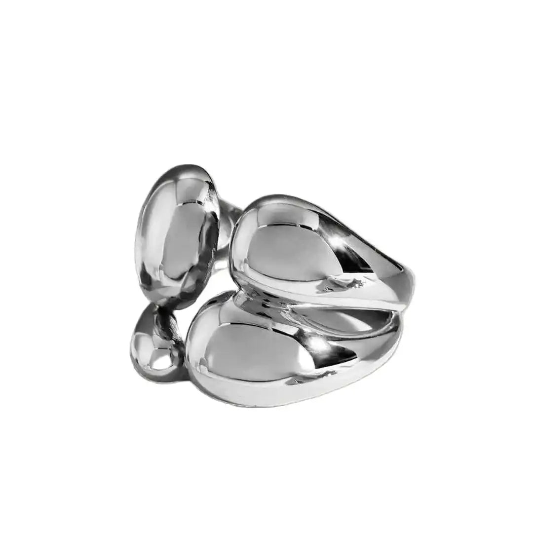 Bague Empilable en Or et Argent Bicolore