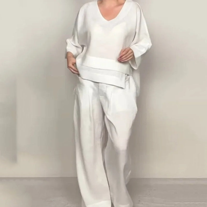 Ilyara - Ensemble Décontracté Coton Lin Femme