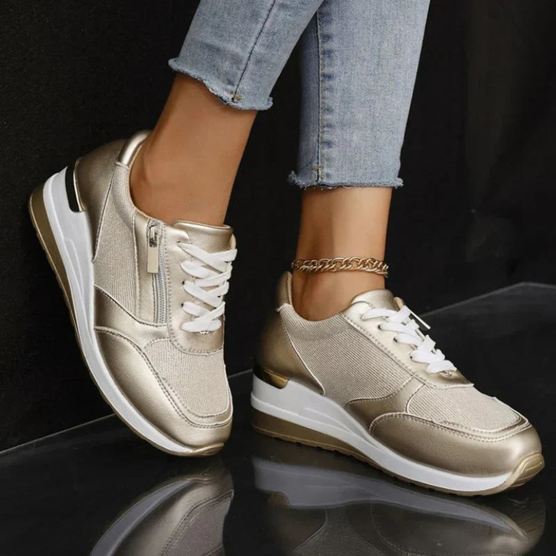 Pavrixa - Baskets Femme Confort Renforcé Zip Latéral Style Moderne