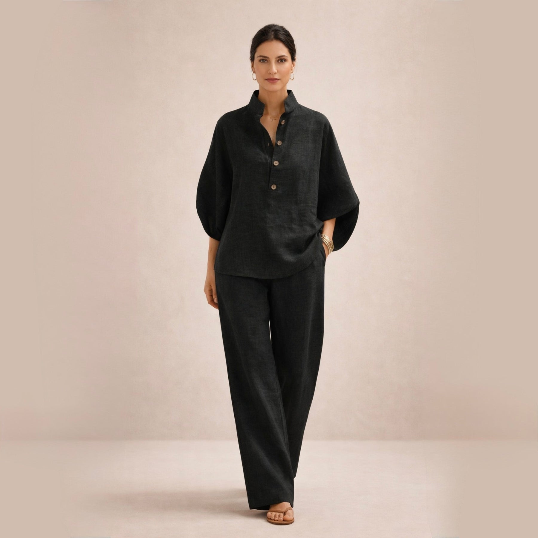 MARIA™ | Ensemble en Lin Décontracté