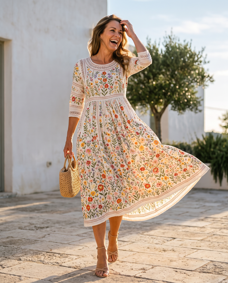 Suzette | Robe Maxi Fleurie Romantique